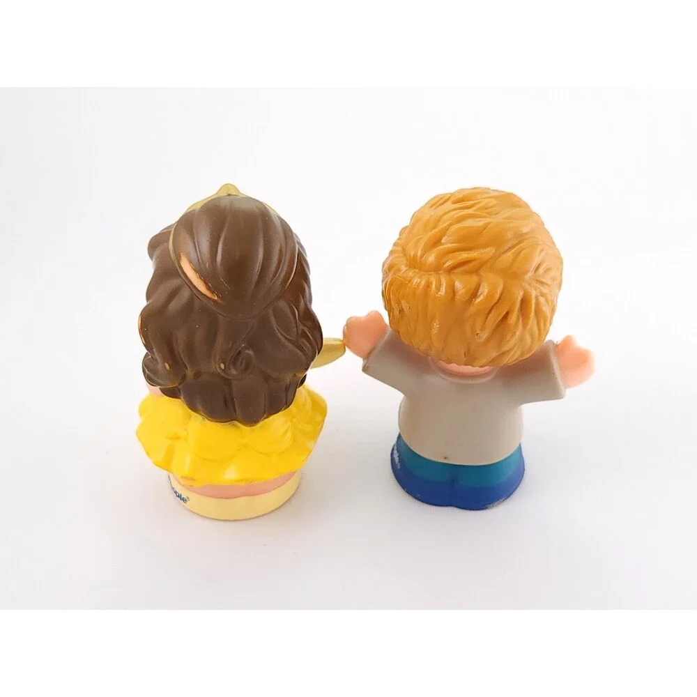 Fisher Price Little People Figure Lot of 2 Disney Princess Belle & Fishing Boy